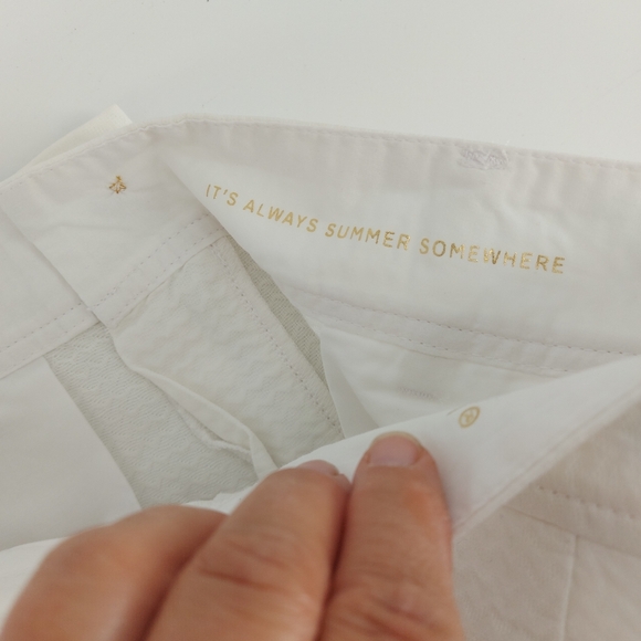 Lilly Pulitzer Callahan Shorts Resort White Solid Pineapple Patch Size 6 - Picture 9 of 9